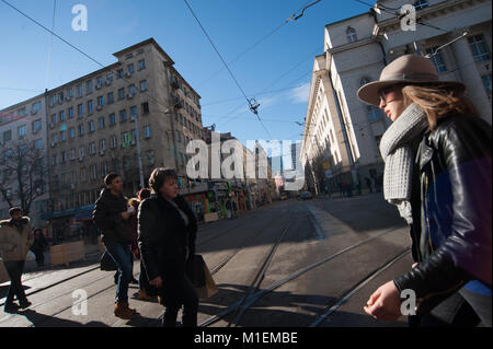 Straßenszenen in Sofia, Bulgarien Stockfoto