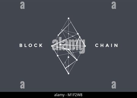 Vorlage logo für blockchain Technologie Stock Vektor