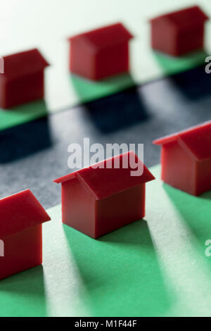 Noch immer leben Modell einer Vorstadtstraße. Stockfoto