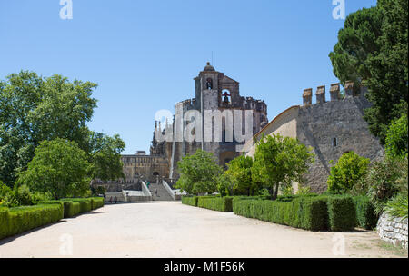 TOMAR, PORTUGAL JUNI 18, 2016 - Das Kloster des Ordens von Christus ist eine religiöse Gebäude und Römisch-katholischen Gebäude in Tomar, Portugal. UNESCO-Worl Stockfoto