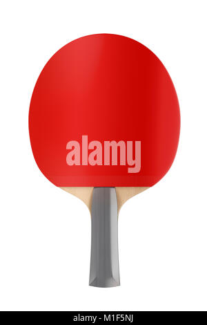 Tischtennis Schläger auf weißem Hintergrund Stockfoto