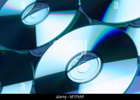 Reflexion Muster auf Compact Discs Stockfoto