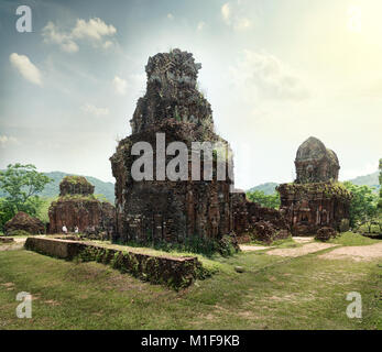 Mein Sohn, alte hinduistische tamples der Cham Kultur in Vietnam in der Nähe der Städte von Hoi An und Da Nang. Wahrzeichen von Südostasien. Stockfoto