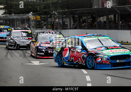 Kuala Lumpur - 8. August: Der erste KL City Grand Prix am 7. August 2015, Kuala Lumpur, Malaysia. Das Rennen führte entlang der bekanntesten Straßen der Capi Stockfoto