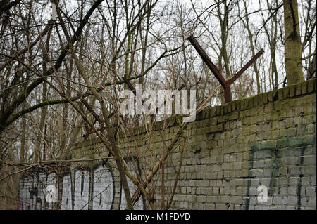 Berlin, das wiederentdeckte Stück der Berliner Mauer von 1961, Foto Kazimierz Jurewicz, Stockfoto