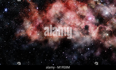 Nebel und Galaxien im dunklen Raum. Elemente des Bildes von der NASA eingerichtet. Stockfoto