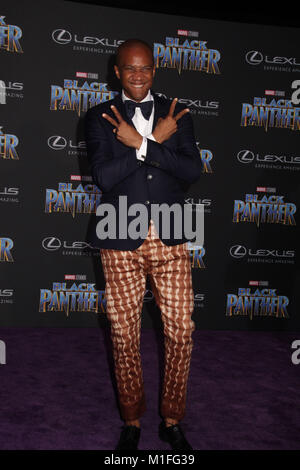 J. August Richards 01/29/2018 Die Weltpremiere von 'Black Panther' auf der Dolby Theatre in Los Angeles, CA Foto von Izumi Hasegawa/HollywoodNewsWire. Zusammenarbeit Stockfoto