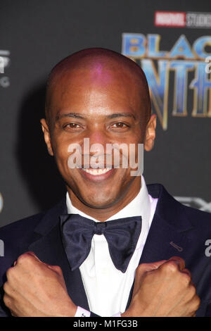 J. August Richards 01/29/2018 Die Weltpremiere von 'Black Panther' auf der Dolby Theatre in Los Angeles, CA Foto von Izumi Hasegawa/HollywoodNewsWire. Zusammenarbeit Stockfoto