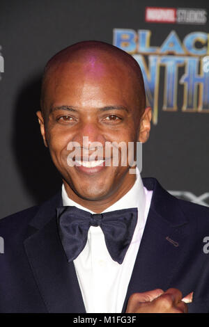 J. August Richards 01/29/2018 Die Weltpremiere von 'Black Panther' auf der Dolby Theatre in Los Angeles, CA Foto von Izumi Hasegawa/HollywoodNewsWire. Zusammenarbeit Stockfoto