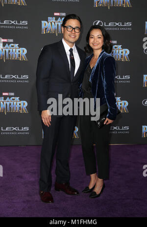 Los Angeles, Ca, USA. 29 Jan, 2018. Randall Park, Jae Suh Park, bei Marvel Studios' Welt Premiere von Black Panther am Dolby Theatre in Los Angeles, Kalifornien, am 29. Januar 2018. Credit: MediaPunch Inc/Alamy leben Nachrichten Stockfoto