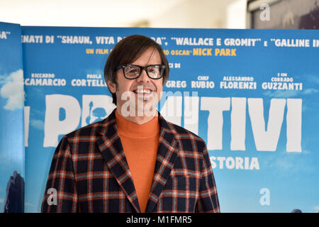 Presentazione del film di Animazione I primitivi Claudio Gregori Greg (Grullo) Stockfoto