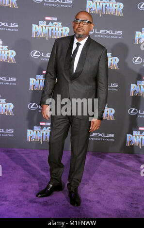 LOS ANGELES, Ca - 29. Januar: Schauspieler Forest Whitaker besucht die Weltpremiere von Marvel Studios' 'Black Panther' bei Dolby Theater, am 29. Januar in Los Angeles, Kalifornien 2018. Foto von Barry King/Alamy leben Nachrichten Stockfoto