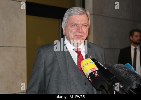 Bilder von der Fraktion sprechen Fraktionssitzung, den 30. Januar 2018, Berlin, Deutschland, Deutsche Politik, in der Willy-brand-Haus featuringm, Volker Bouffier Stockfoto