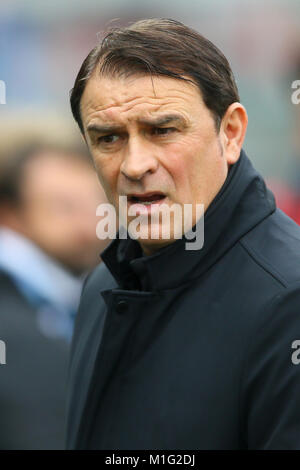 LEONARDO SEMPLICI (ALLENATORE SPAL) SPAL-INTER Ferrara 28-01-2018 Stadio Paolo Mazza Fußball Calcio Serie A 2017/2018 Spal-Inter Foto Filippo Rub Stockfoto