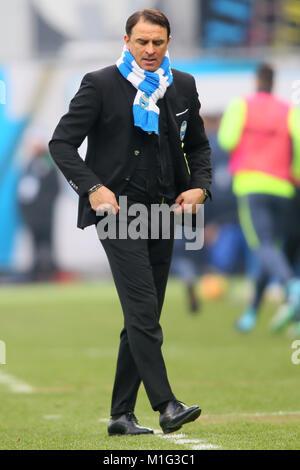 LEONARDO SEMPLICI (ALLENATORE SPAL) SPAL-INTER Ferrara 28-01-2018 Stadio Paolo Mazza Fußball Calcio Serie A 2017/2018 Spal-Inter Foto Filippo Rub Stockfoto