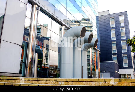Leeds Yorkshire UK - Die neue Riverside Bezirk regeneration Website Foto aufgenommen von Simon Dack Stockfoto