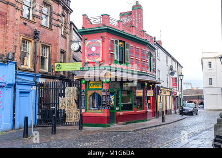 Leeds Yorkshire UK-karawanserei Nordafrikanischen marokkanischen Street Food Restaurant in der Crown Street Foto aufgenommen von Simon Dack Stockfoto