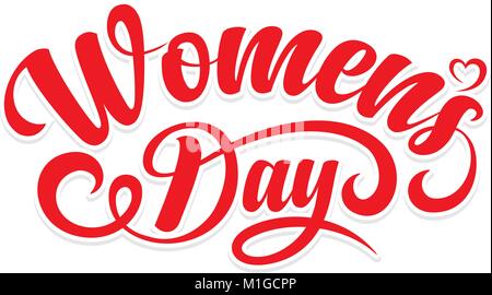 Tag der Frauen. Kalligrafische text Stock Vektor
