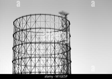 Archäologie der industriellen Architektur: alten Gasometer im Bezirk Ostiense (Rom, Italien) Stockfoto