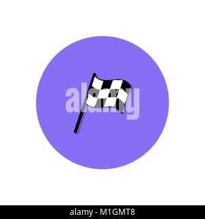 Beenden Flaggensymbol. Checkered finish Zeichen Abbildung Stock Vektor