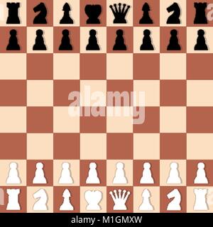 Checkered Schachspiel. Spiel zahlen Symbole Abbildung Stock Vektor