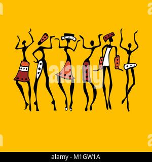 Afrikanische schöne Frauen Stock Vektor