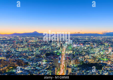Antenne Stadtbild Blick Tokyo Japan Stockfoto