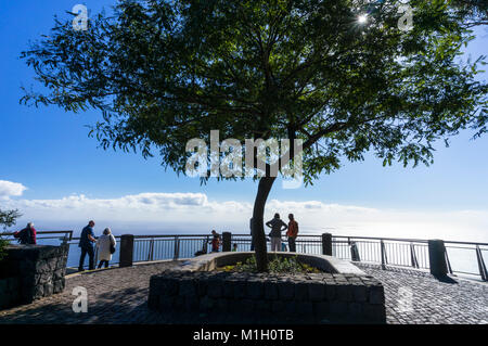 Cabo Girao Madeira Portugal Madeira Touristen auf Glas Aussichtsplattform am Cabo Girao einen hohen Steilklippe Südküste Insel Madeira Portugal eu Stockfoto