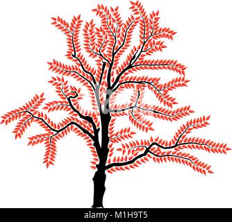 Vektor Bild von einem Baum im Herbst Stock Vektor
