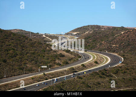 State Route 73 Mautstraße über Laguna Beach, Orange County, Kalifornien Stockfoto