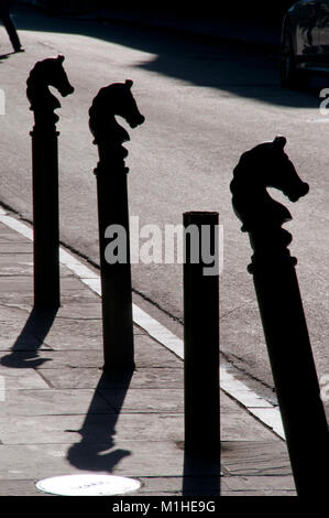 Pferdekopf hitching Pfosten Stockfoto