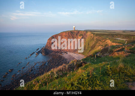 Hartland Quay, Devon, Großbritannien. Sonnenuntergang Stockfoto