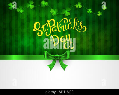 St. Patrick's Day. Grußkarte mit einem St. Patrick's Day. Stockfoto