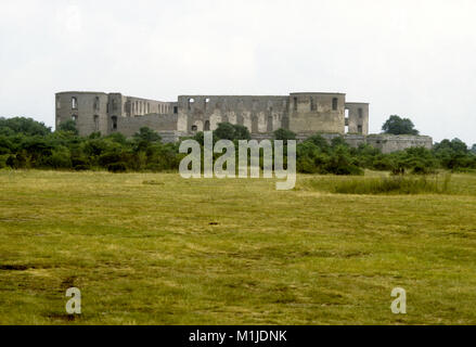 ÖLAND, SCHWEDEN Borgholm Burgruine auf Alvaret Stockfoto