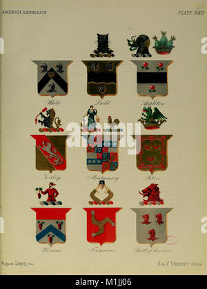 Amerika heraldica - eine Zusammenstellung von Wappen, Wappen und Mottos der prominente US-amerikanische Familien in diesem Land vor 1800 (1887) (14745605945) Stockfoto