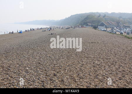 Dunwich Strand, Sufflok, Britische Stockfoto