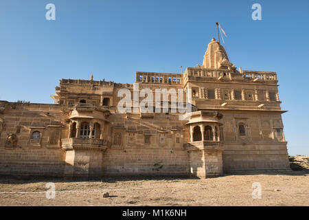 Amar Sagar Jain Tempel, Jaisalmer, Rajasthan, Indien Stockfoto