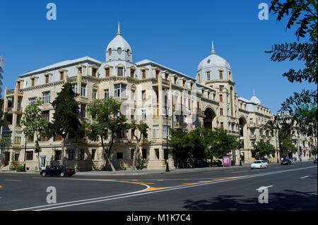 Architektur der Gebäude von Baku, Aserbaidschan 2010 Stockfoto