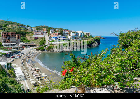 Ballen, Kreta, Griechenland, Varkotopos und Blick auf die Bucht von oben Stockfoto