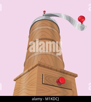 Kaffeemühle. Hand gezeichnet Abbildung. Stock Vektor