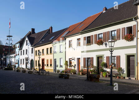 Krefeld, Ortsteil Linn, Andreasmarkt, Häuserzeile Stockfoto