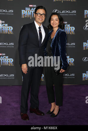 Hollywood, Kalifornien, USA. 29 Jan, 2017. 29. Januar 2018 - Hollywood, Kalifornien - Randall Park, Jae Suh Park. Marvel Studios''' Black Panther'' Weltpremiere auf Dolby Theater statt. Photo Credit: F. Sadou/AdMedia Credit: F. Sadou/AdMedia/ZUMA Draht/Alamy leben Nachrichten Stockfoto