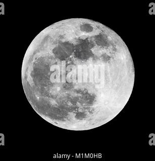 London, England, UK. 31. Januar 2018. Die Supermoon oder Super Blue Blood Moon. Quelle: Tony Watson/Alamy leben Nachrichten Stockfoto