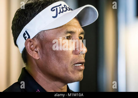 Kuala Lumpur, Malaysia. 31. Januar, 2018. Pressekonferenz mit Thailand golfer Thongchai Jaidee an der Maybank Meisterschaft 2018 in Kuala Lumpur, Malaysia. Credit: Danny Chan/Alamy leben Nachrichten Stockfoto