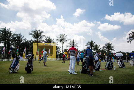 Kuala Lumpur, Malaysia. 31. Januar, 2018. Die Maybank Meisterschaft 2018, Golf Turnier wird am 1. Februar am Saujana Golf & Country Club in Kuala Lumpur, Malaysia starten. Credit: Danny Chan/Alamy leben Nachrichten Stockfoto