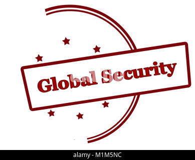 Stempel mit Text Global Security inside, Vektor, Abbildung Stockfoto