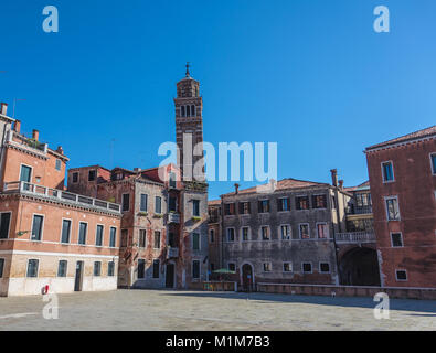 Altstadt von Bergamo. Piazza Vecchia. Rathaus Stockfoto