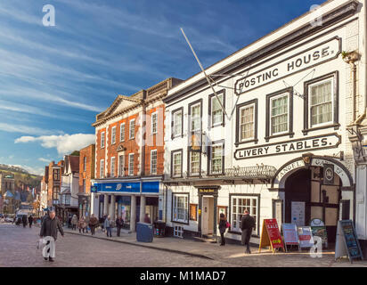 Das Hotel Angel Posting House High Street, Guildford. Stockfoto