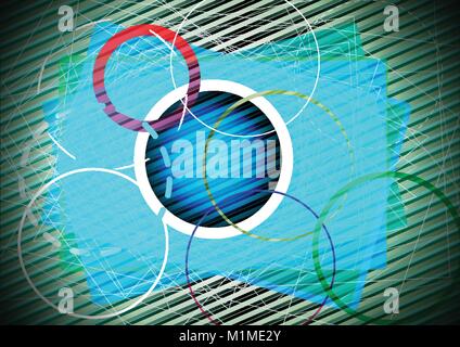 Blau und cyan Kreise Stock Vektor