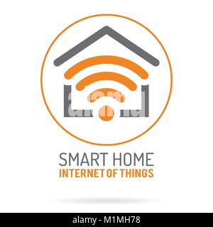 Smart Home und Internet der Dinge Logo Stock Vektor